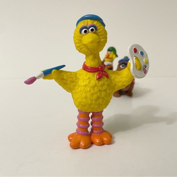 Vtg Sesame Street Muppets Figures Big Bird Bert Ernie Snuffleupagus Toys - Picture 5 of 13